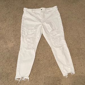 AE Ne(x)t Level Stretch Super Hi-Rise CurvyJeggings- White, 22 Short